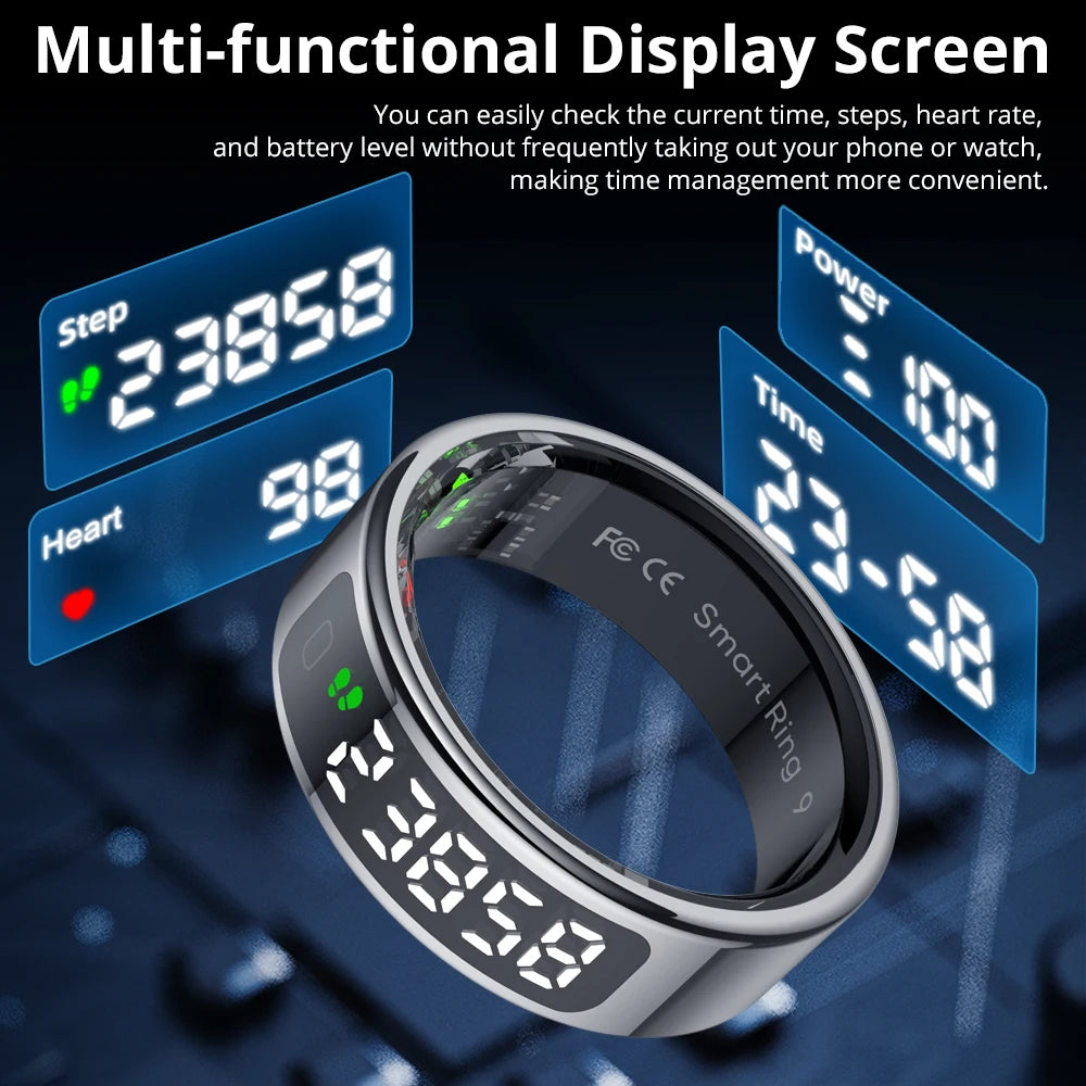 Unisex Smart Ring with Display Screen