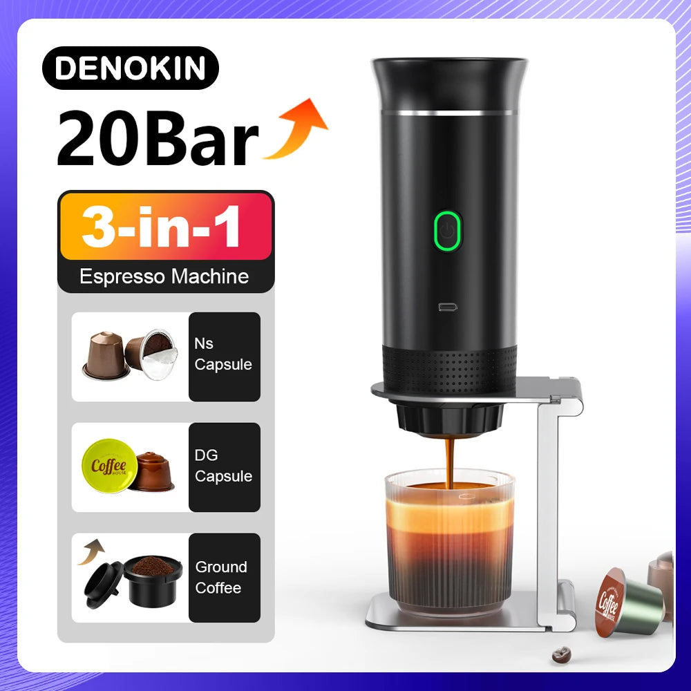 Wireless Electric Portable 3-in-1 Espresso Coffee Machine