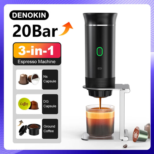 Wireless Electric Portable 3-in-1 Espresso Coffee Machine