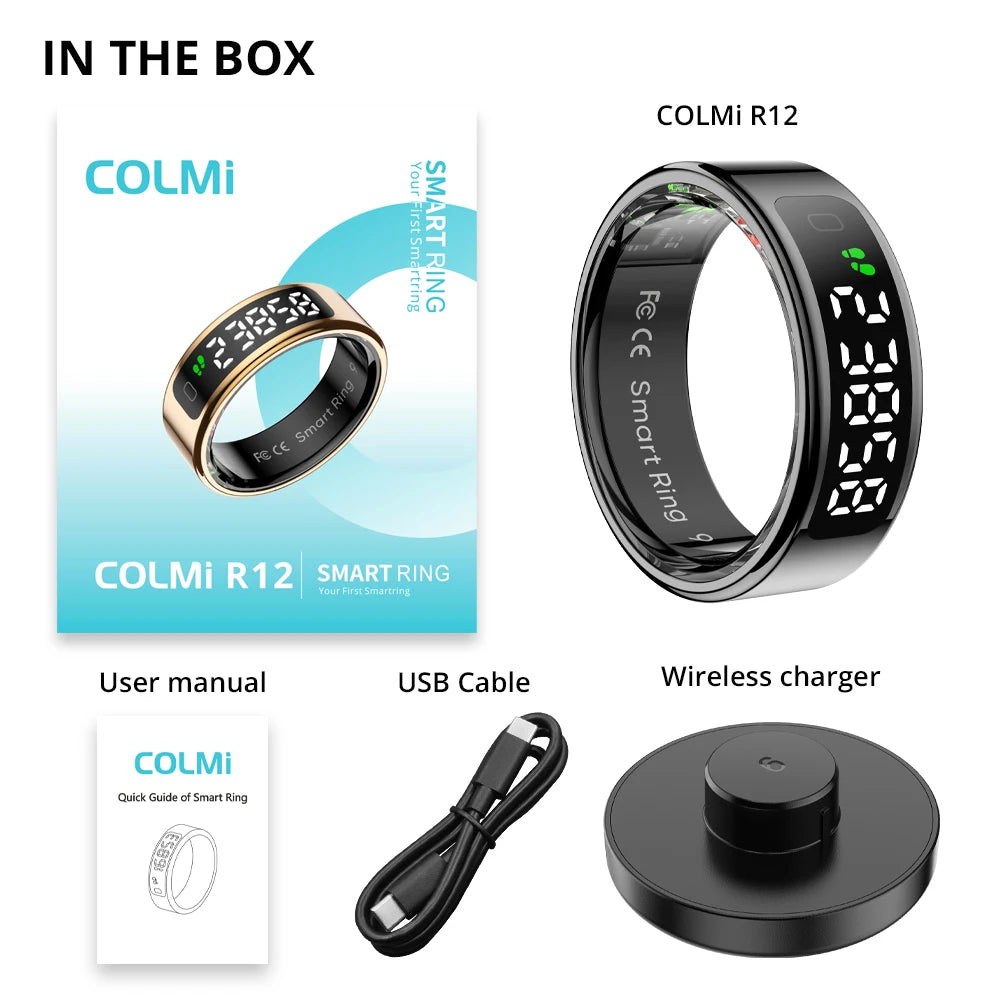 Unisex Smart Ring with Display Screen