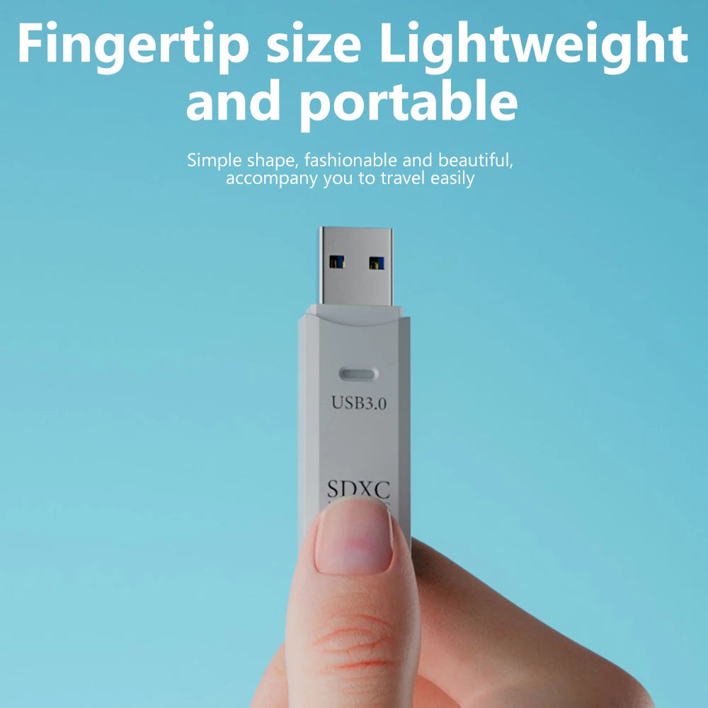 2-in-1 USB 3.0 Card Reader – Micro SD & TF Memory Card Adapter