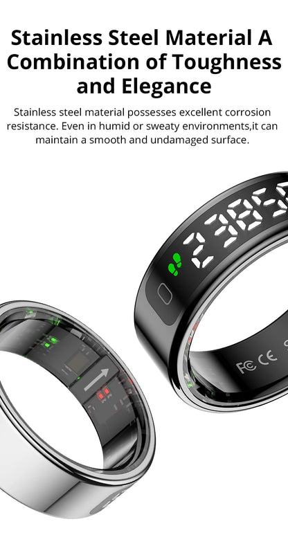 Unisex Smart Ring with Display Screen