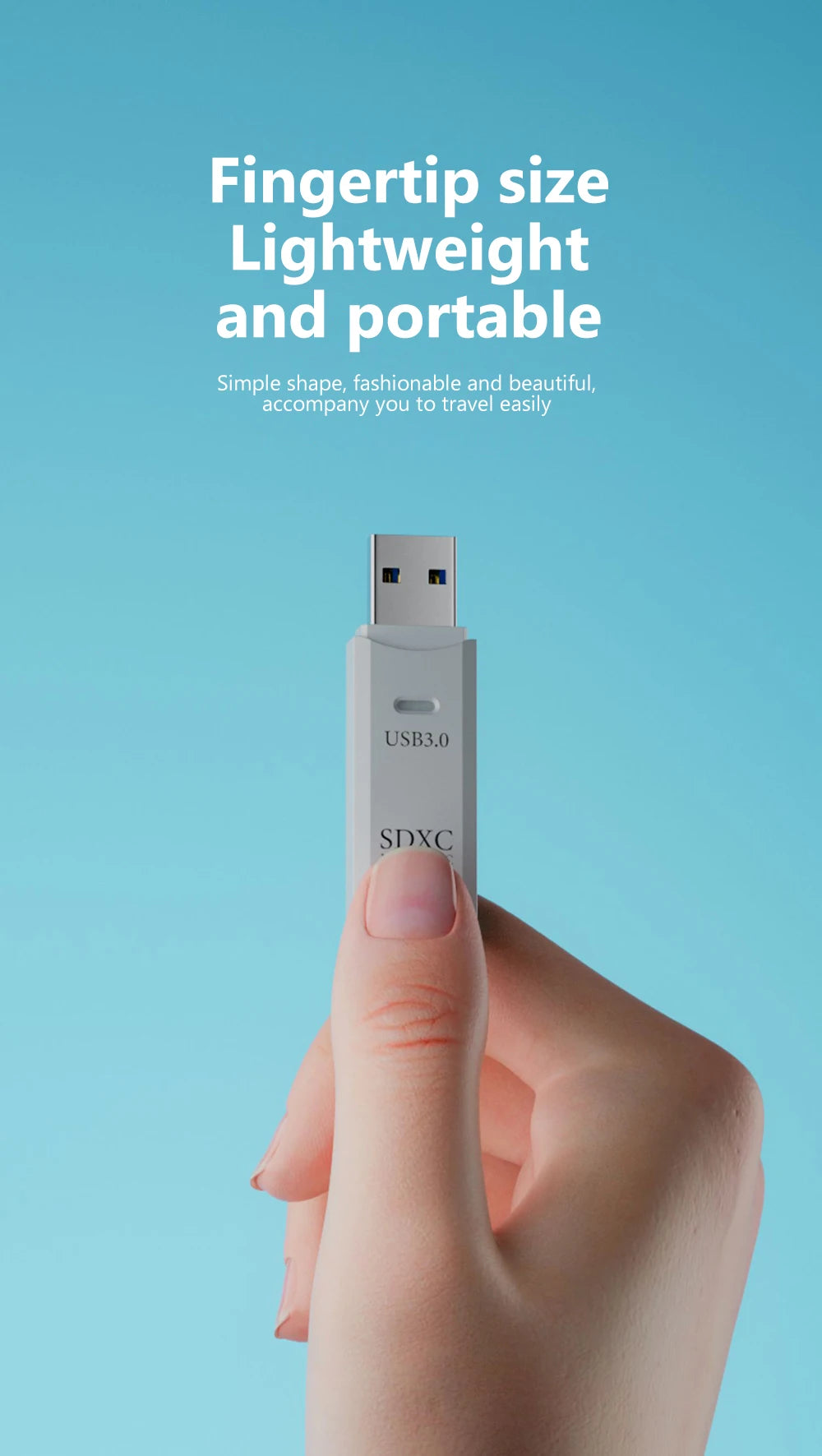 2-in-1 USB 3.0 Card Reader – Micro SD & TF Memory Card Adapter