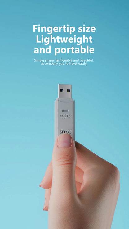 2-in-1 USB 3.0 Card Reader – Micro SD & TF Memory Card Adapter
