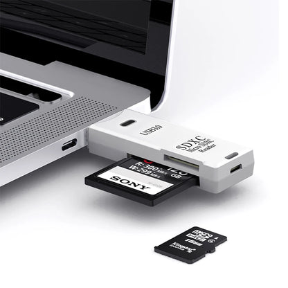 2-in-1 USB 3.0 Card Reader – Micro SD & TF Memory Card Adapter