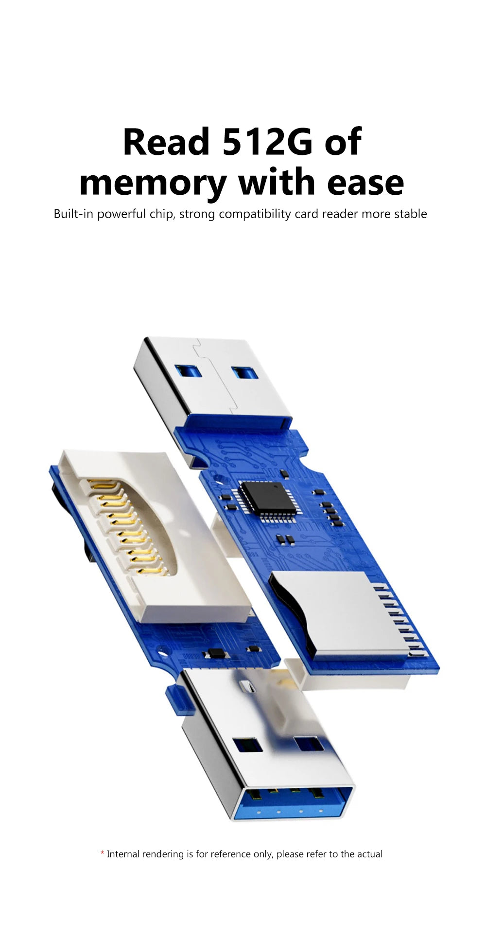 2-in-1 USB 3.0 Card Reader – Micro SD & TF Memory Card Adapter