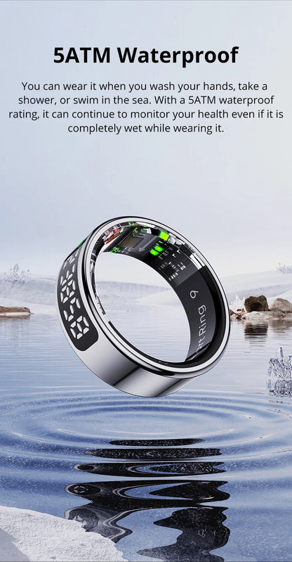 Unisex Smart Ring with Display Screen