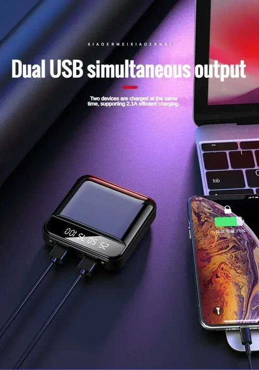 Mirror LED Digital Screen Power Bank Charger