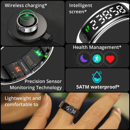 男女通用帶顯示智能戒指