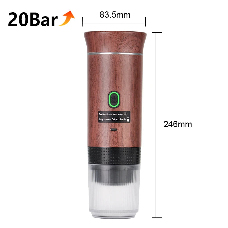 Wireless Electric Portable 3-in-1 Espresso Coffee Machine