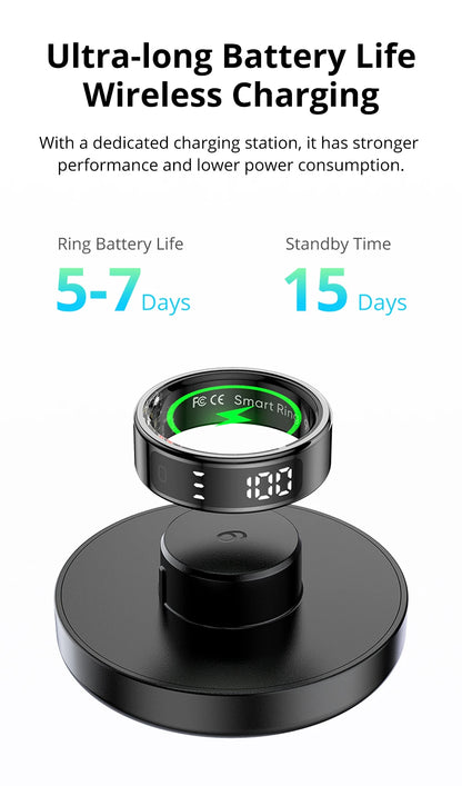Unisex Smart Ring with Display Screen