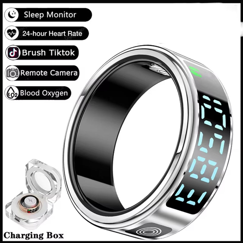 Unisex Smart Ring with Display Screen