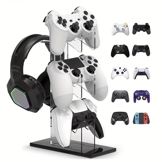 Universal 3-Layer Controller Stand and Headphone Holder