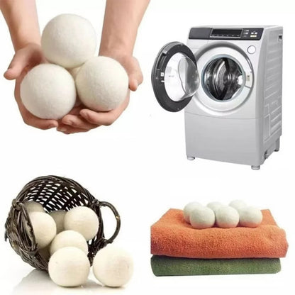 3Pcs Wool Laundry Dryer Reusable Organic Balls