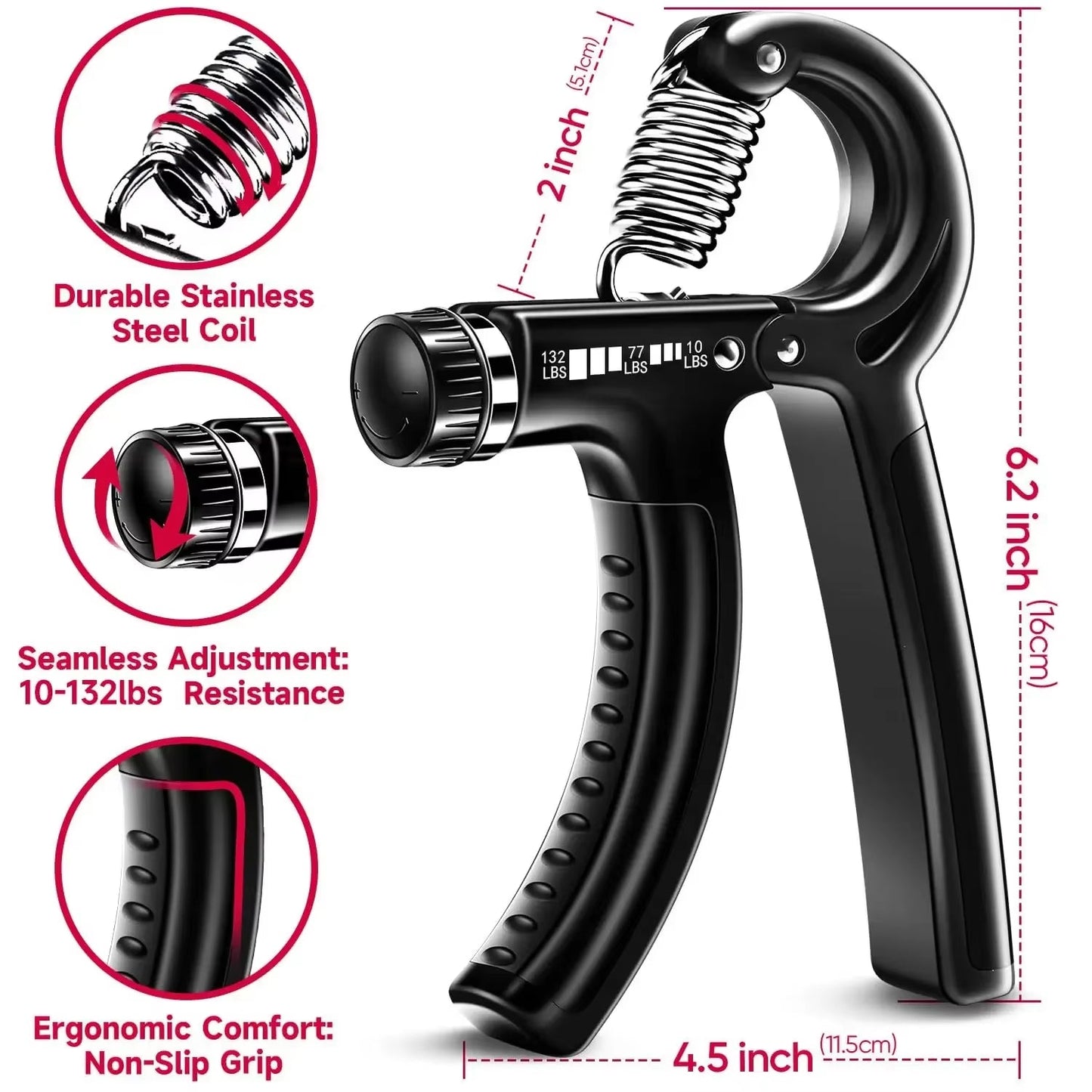 Adjustable Hand Grip Strength Trainer Set