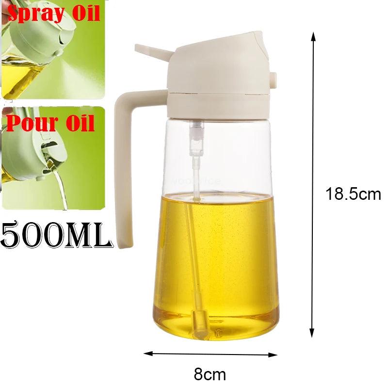 2 in 1 Oil Spray Dispenser Bottle