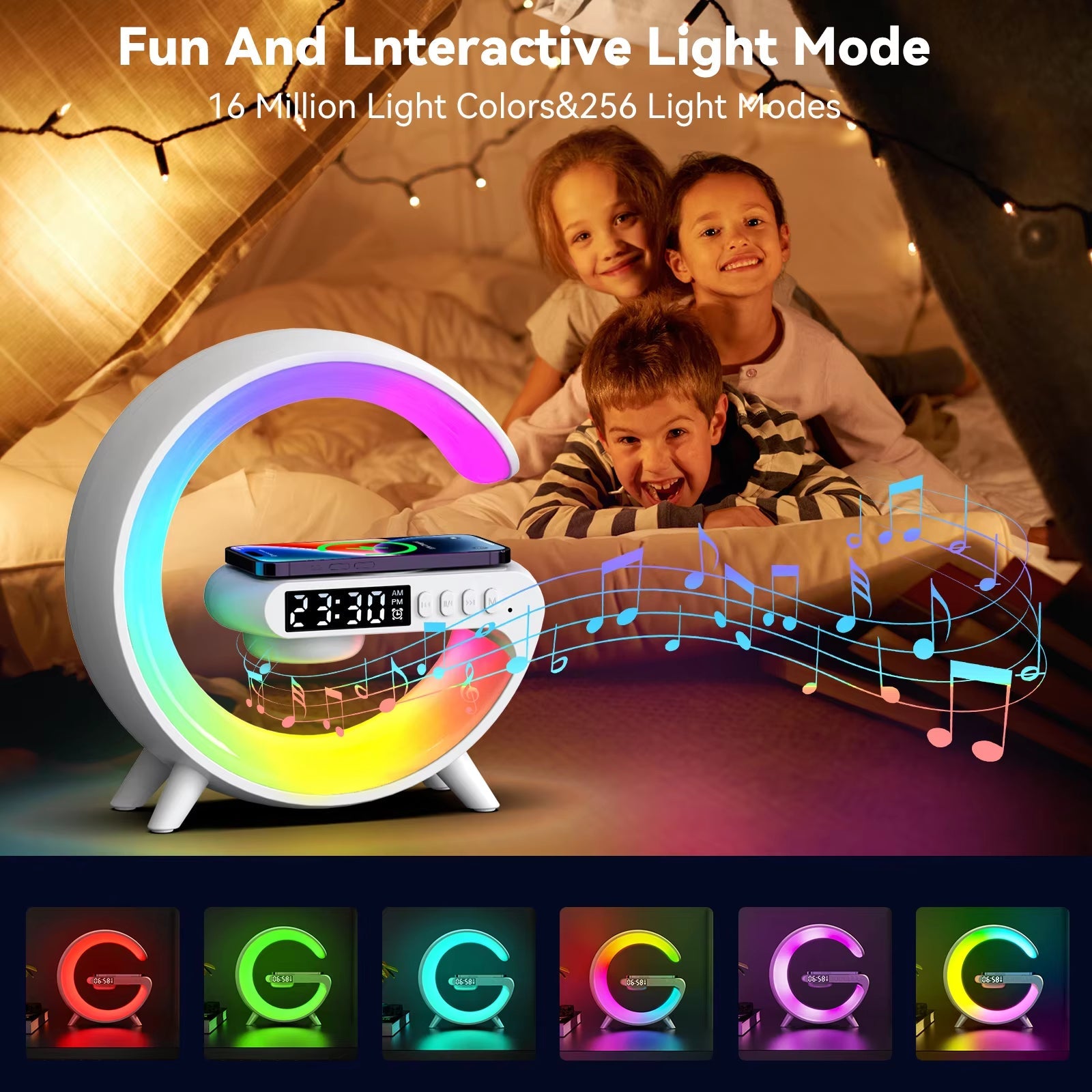 LED Smart Wake up Light/RGB Night Light with Wireless Speaker