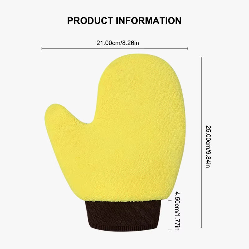 SEAMETAL Car Wash Glove Double-Faced Coral Fleece