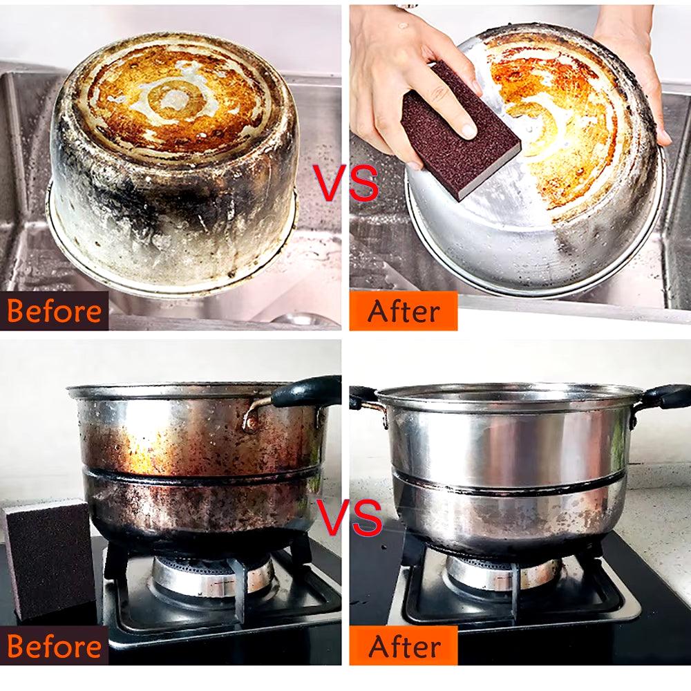 Magic Kitchen Sponge Brush Melamine Sponge Cleaning Brush Descaling Knife Pan Pot Cleaner Strong Decontamination Brushes