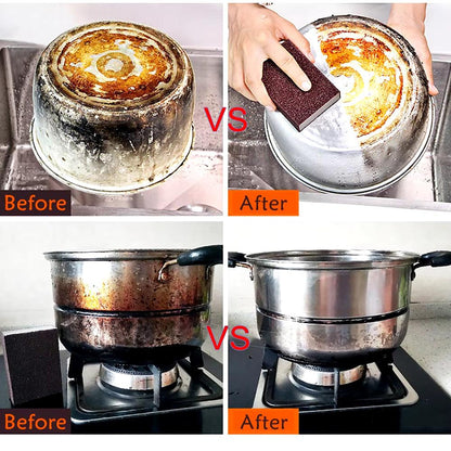 Magic Kitchen Sponge Brush Melamine Sponge Cleaning Brush Descaling Knife Pan Pot Cleaner Strong Decontamination Brushes