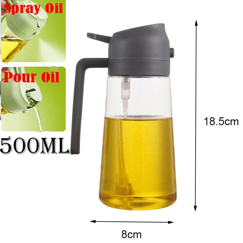 2 in 1 Oil Spray Dispenser Bottle