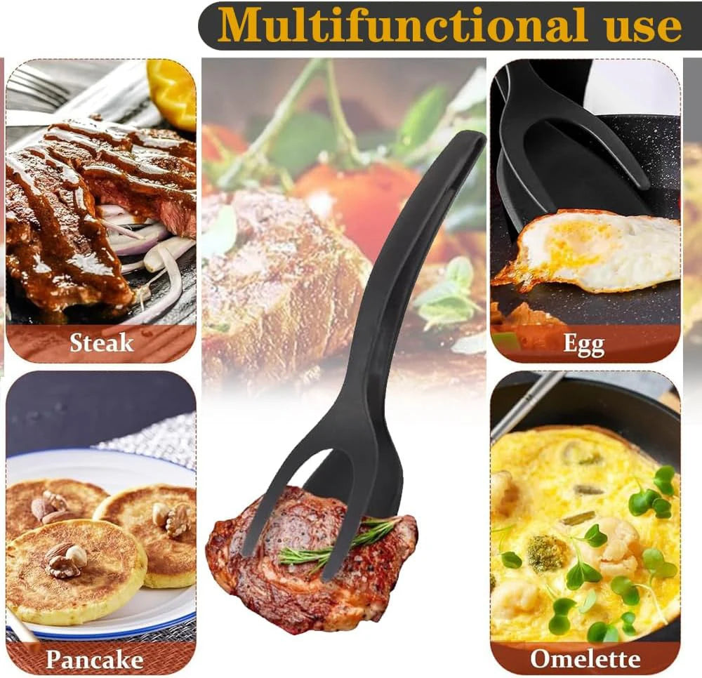 2 in 1 Grip Flip Spatula Tongs