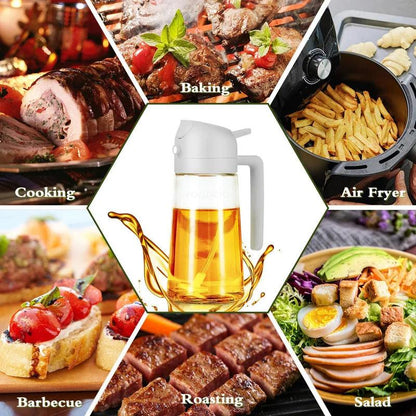 2 in 1 Oil Spray Dispenser Bottle
