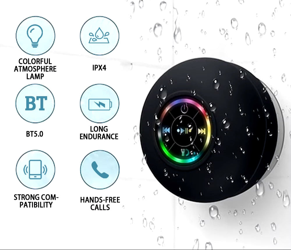 Portable Waterproof Bluetooth Shower Speaker