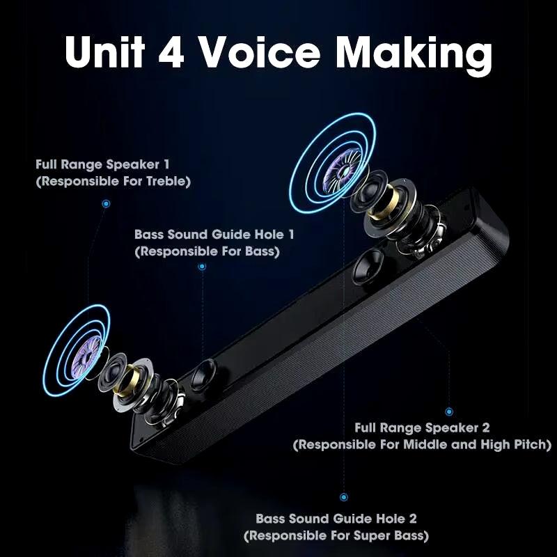 PC Soundbar Wired and Wireless Bluetooth Speaker