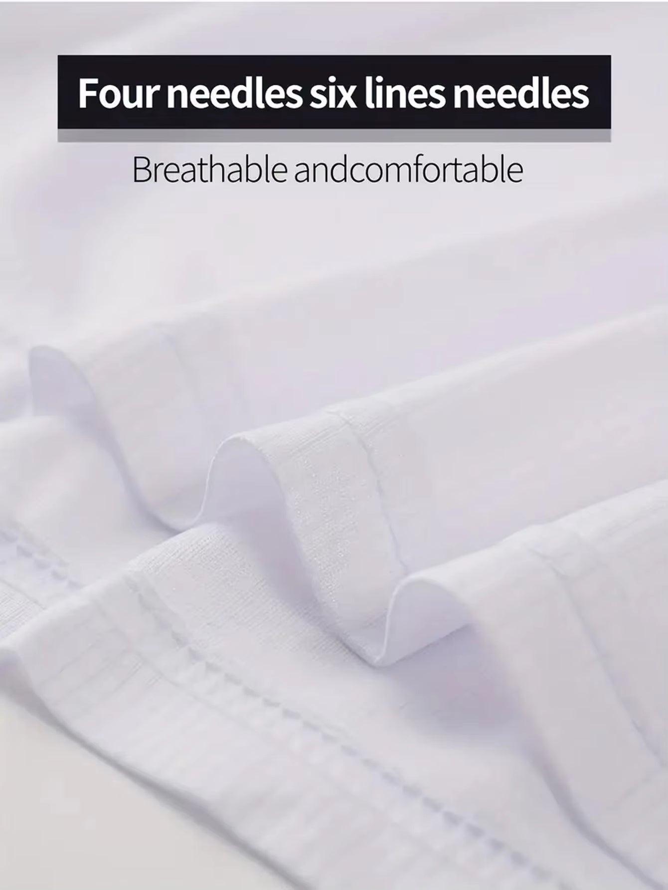 Round Neck T-Shirt 3-Piece White Ultra-Light Men'S Quick-Drying Breathable Sweat-Absorbent Shirt Suitable for Fitness Gym and Ru