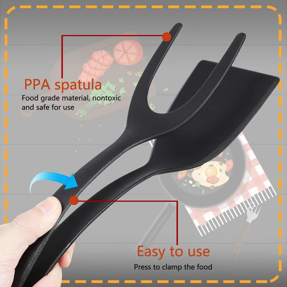 2 in 1 Grip Flip Spatula Tongs