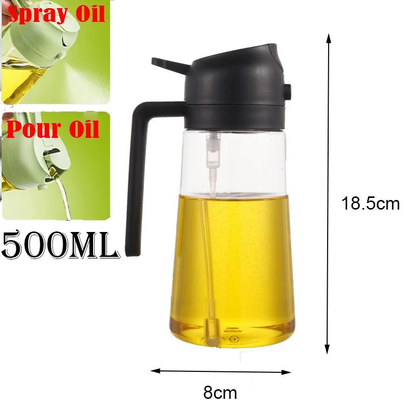 2 in 1 Oil Spray Dispenser Bottle