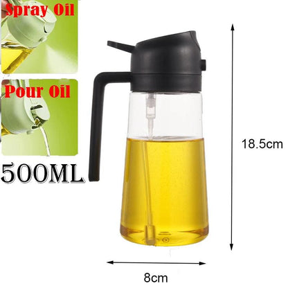 2 in 1 Oil Spray Dispenser Bottle