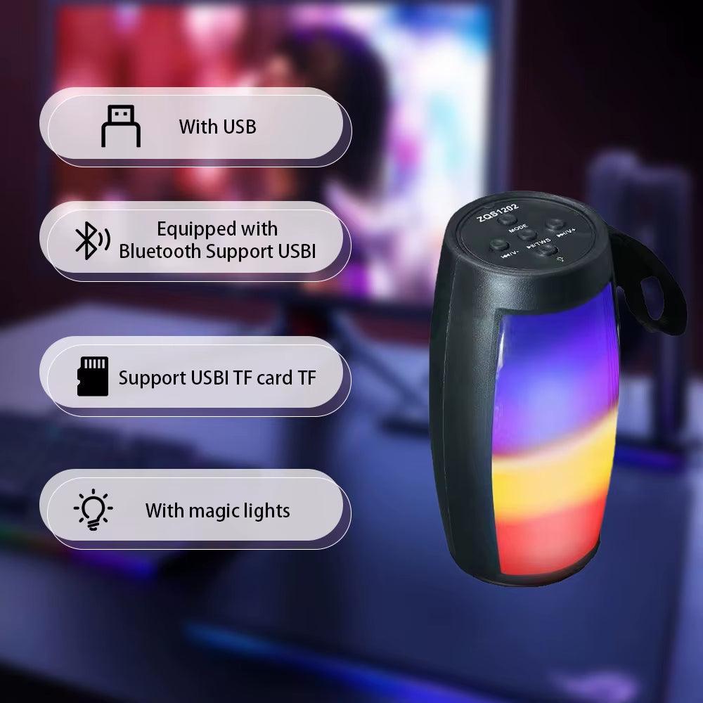 Portable Bluetooth Speakers LED Lights Loudspeaker Outdoor Supportstf Car Audio Gift Wireless Sound Box