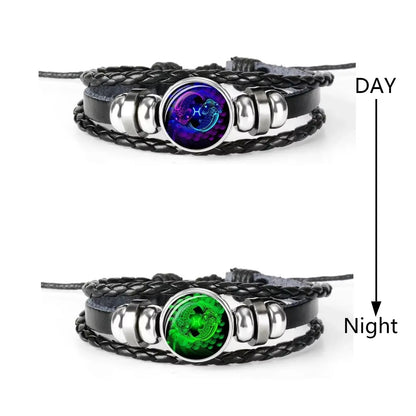 Zodiac Sign Charm Luminous Bracelets