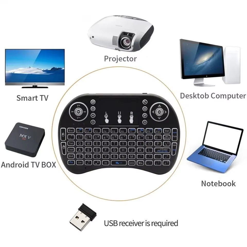 I8 2.4G Mini Wireless Touchpad Keyboard