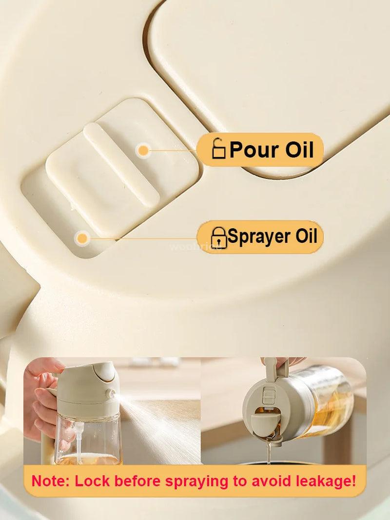 2 in 1 Oil Spray Dispenser Bottle