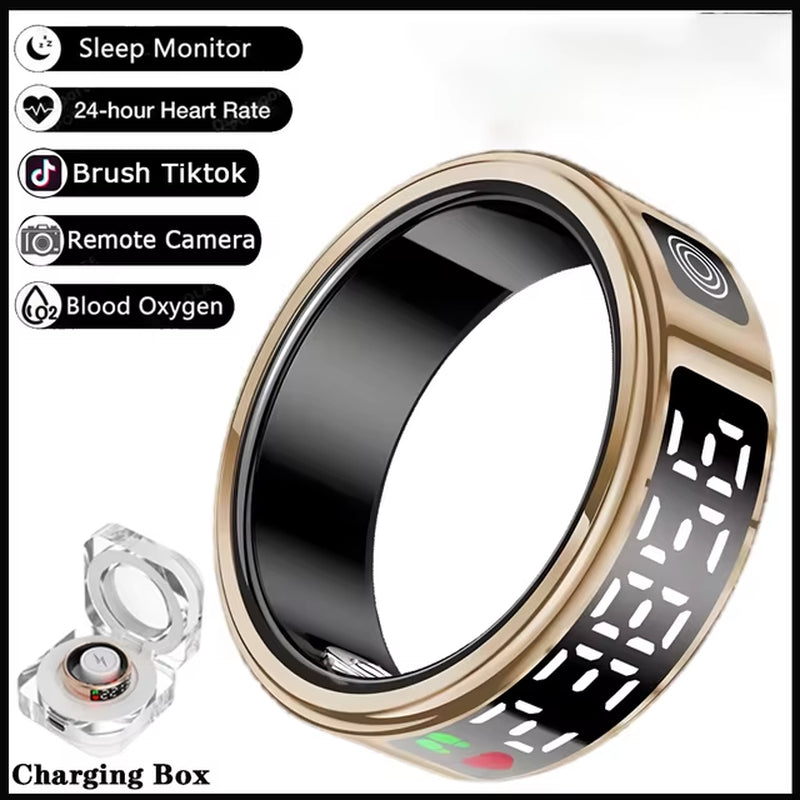 Unisex Smart Ring with Display Screen
