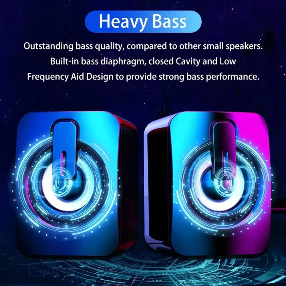 Computer Speakers PC Sound Box with LED Light
